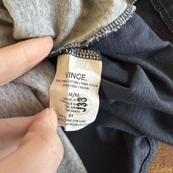 Vince Pima Cotton and Modal Two Toned Tee M - Picture 10 of 10